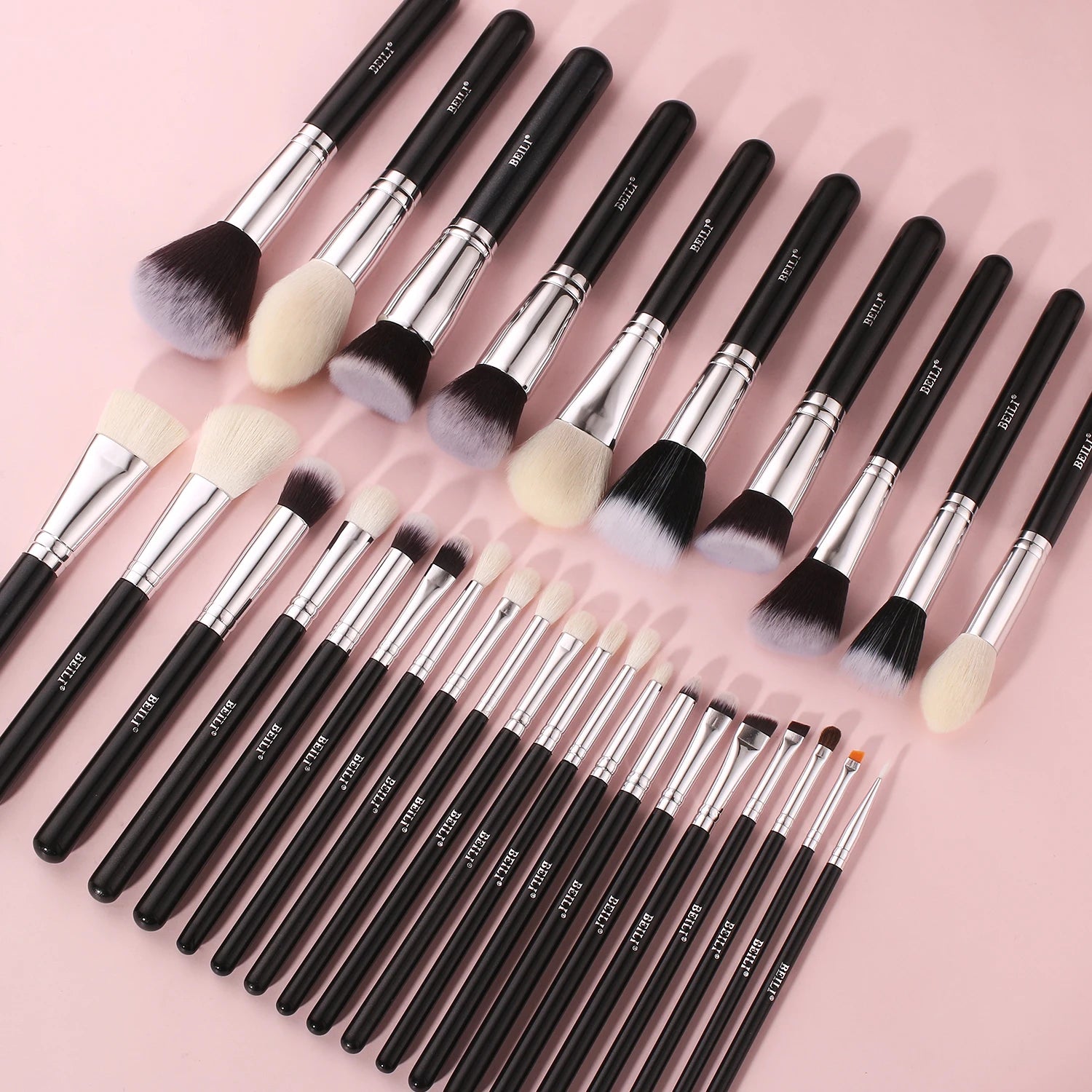 BEILI Black Makeup brushes set Professional Natural goat hair brushes