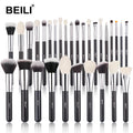 BEILI Black Makeup brushes set Professional Natural goat hair brushes