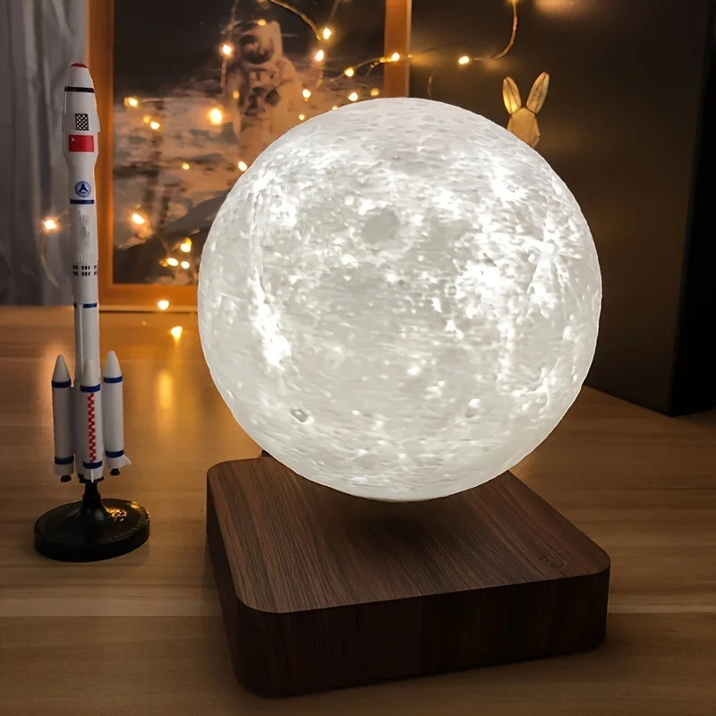 🌙 Levitating Magnetic Moon Lamp Floats. Spins. Glows. ✨ 3 color modes • Desk • Home • Office decor.