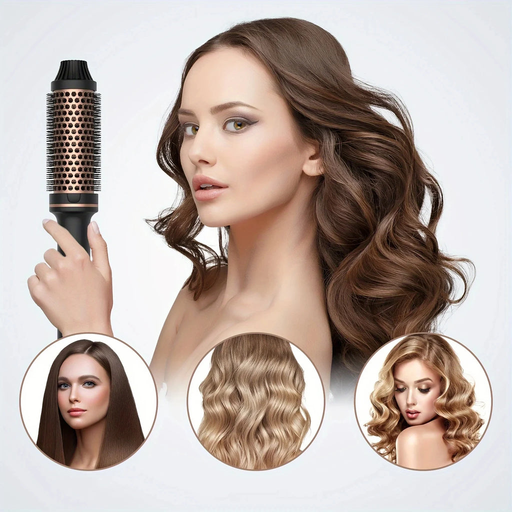 2-in-1 Hair Curler & Straightener Brush 💇‍♀️ Salon hair. Done at home. ✨