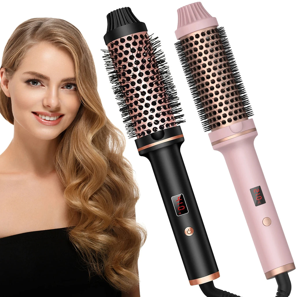 2-in-1 Hair Curler & Straightener Brush 💇‍♀️ Salon hair. Done at home. ✨