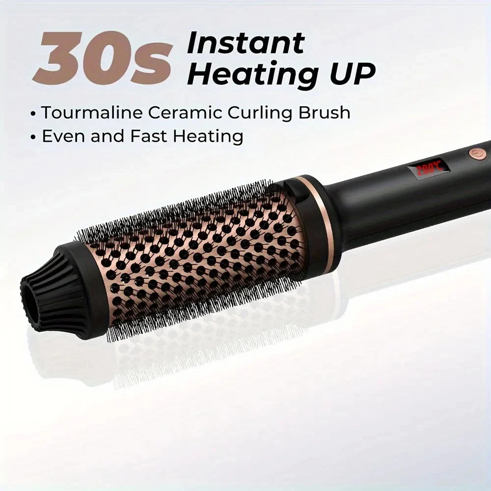 2-in-1 Hair Curler & Straightener Brush 💇‍♀️ Salon hair. Done at home. ✨