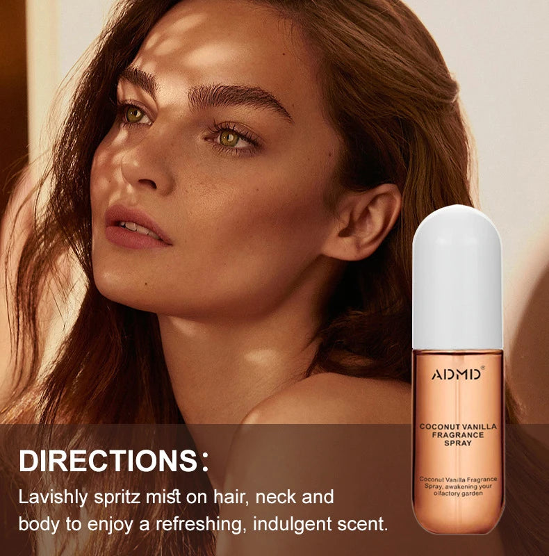 2x Coconut Vanilla Body & Hair Spray 🌴 Long-lasting. Travel-size. Irresistible. ✨
