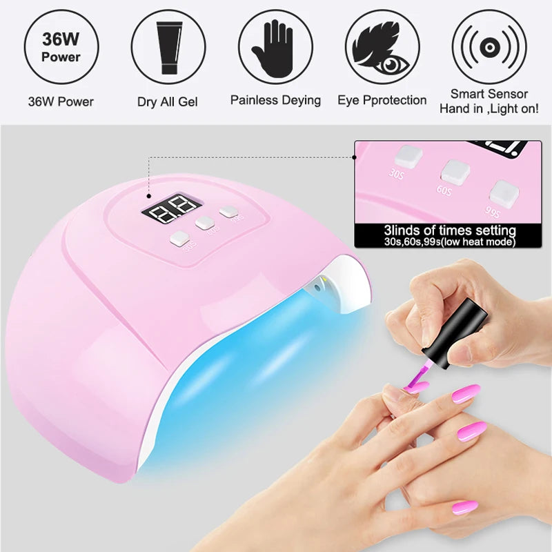 💅 Complete Pro Gel Nail Kit UV Lamp • Nail Drill • Gel Polish • Base & Top Coat Everything for perfect nails. One box. ✨