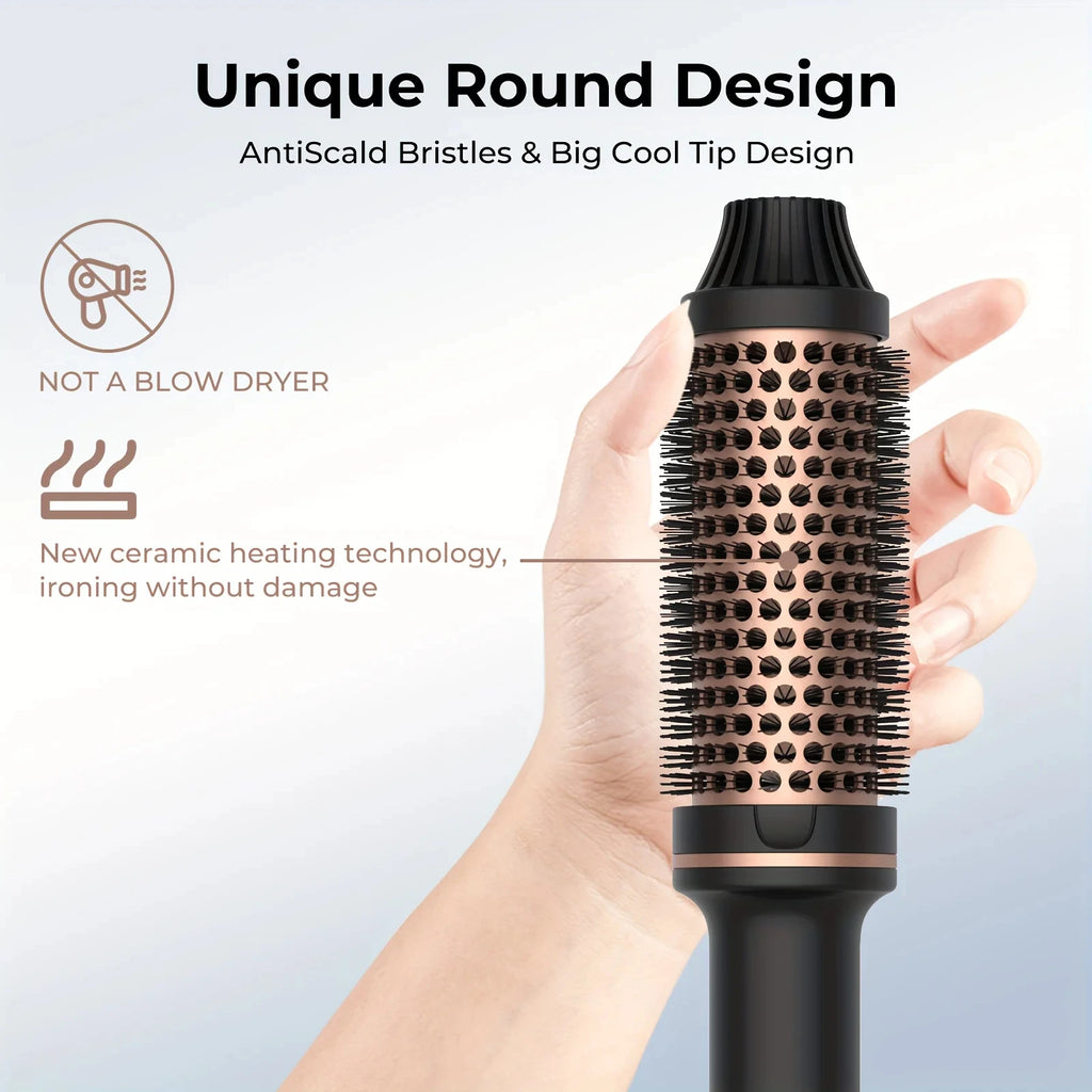 2-in-1 Hair Curler & Straightener Brush 💇‍♀️ Salon hair. Done at home. ✨