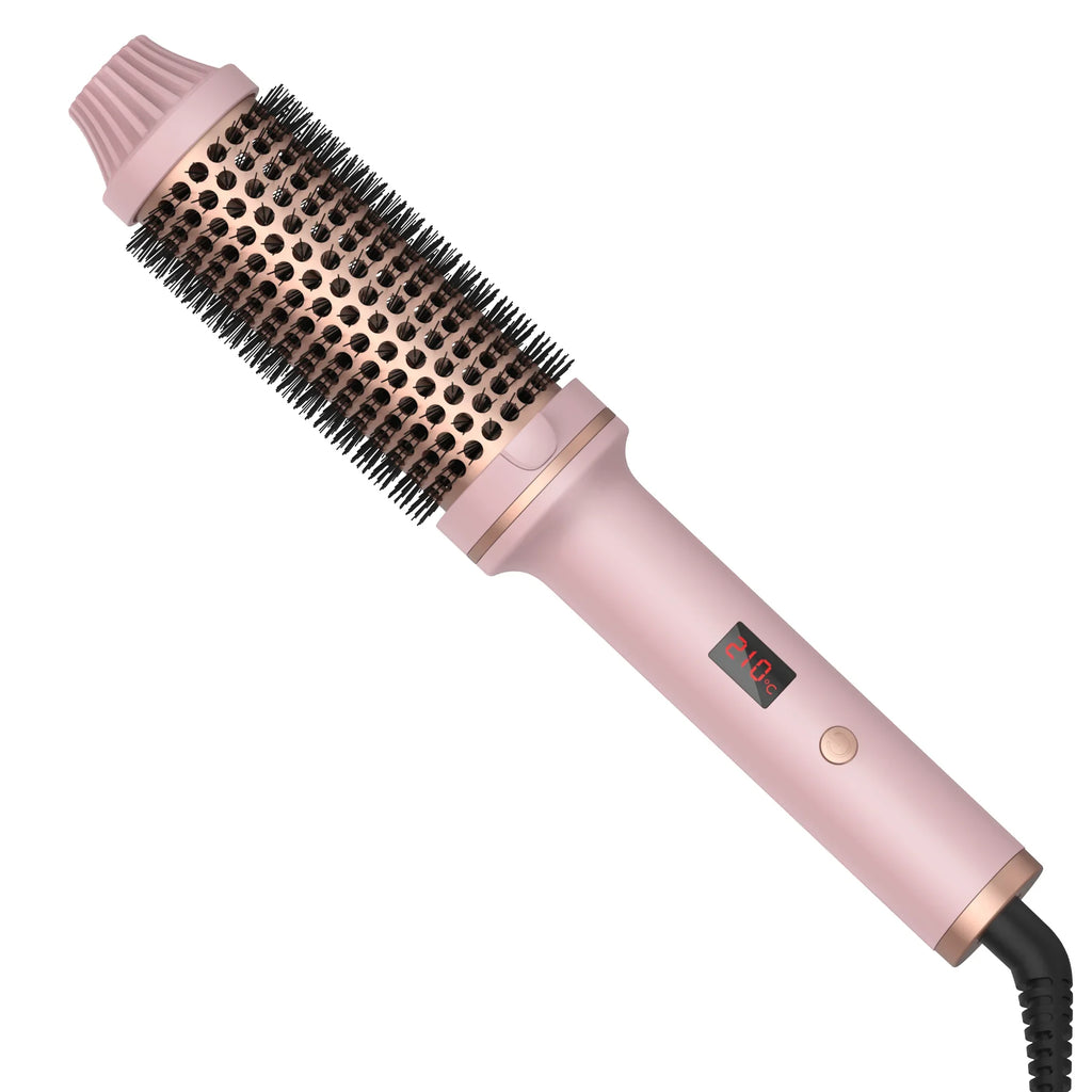 2-in-1 Hair Curler & Straightener Brush 💇‍♀️ Salon hair. Done at home. ✨