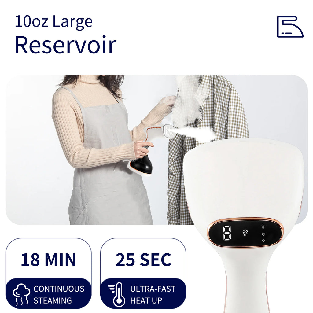 1800W Touch Screen Clothes Steamer 👕 Ready in 20 seconds. Wrinkles gone. ✨